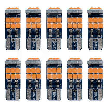 Kit De 10 Focos Pellizco T10 15 Leds Burbuja Doble Polaridad