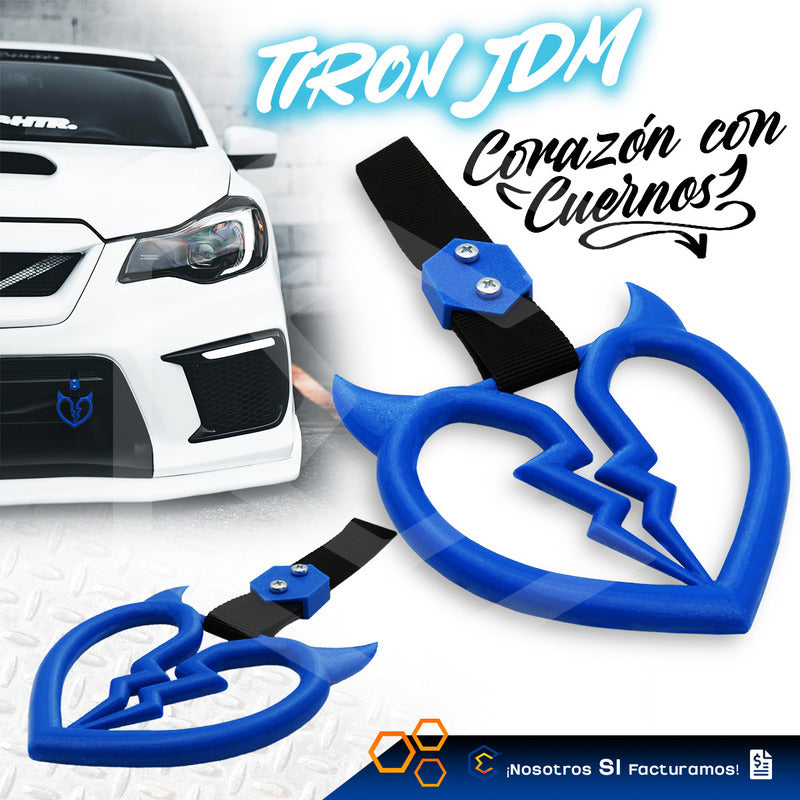 Tiron Corazon Cuernos Jdm Tsurikawa Remolque Gancho Decorati