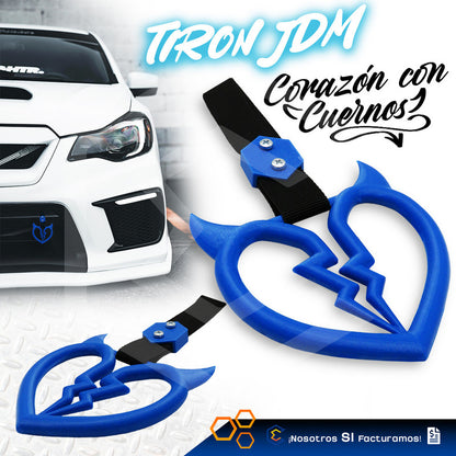 Tiron Corazon Cuernos Jdm Tsurikawa Remolque Gancho Decorati