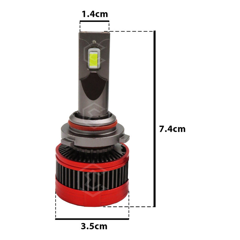 Kit 2 Focos Led 9006 Csp Canbus Ventilador Alta Baja 16000lm 9006