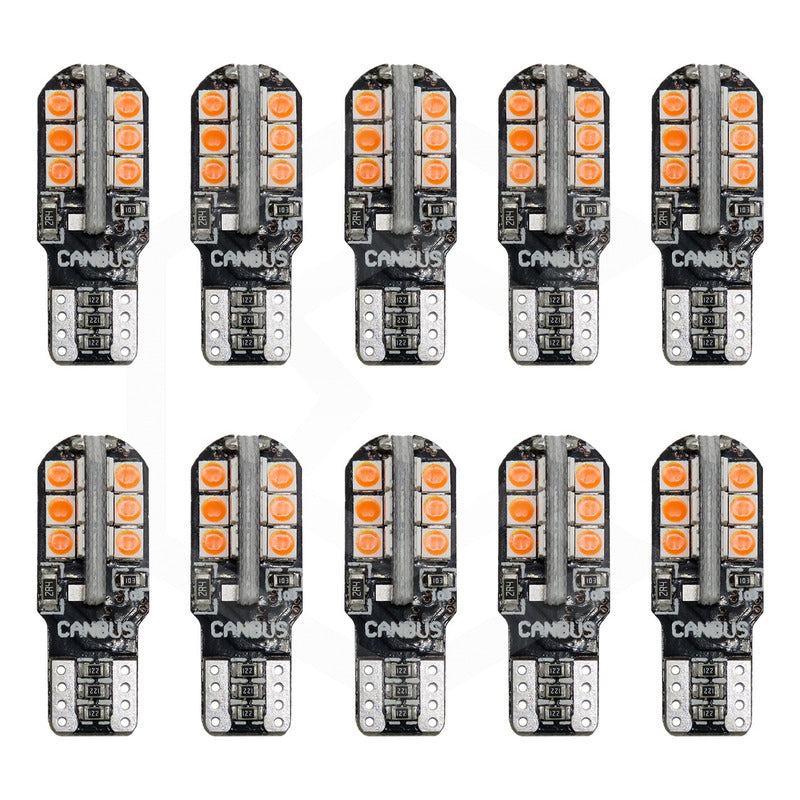 Kit 10 Focos Pellizco T10 24 Leds Canbus 3030 Alta Potencia