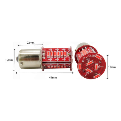 2 Focos Calavera 1157 1156 3157 7440 7443 30 Led Estrobo 12v