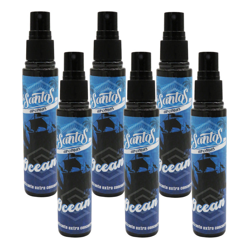 6 Aromatizante Botella Spray Liquido 60ml Auto Casa Ambiente