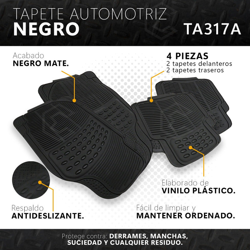 Tapete Automotriz Universal Hule Importado Juego 4 Piezas
