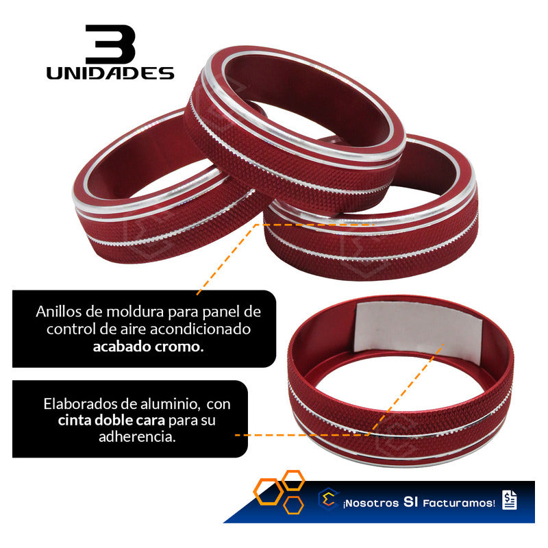 Anillo Embellecedor Control Aire Fr Ateca Passat Tiguan 3pza