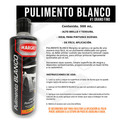 2pulimento 500ml Blanco,azul,rosa Alto Brillo Grano A Elegir