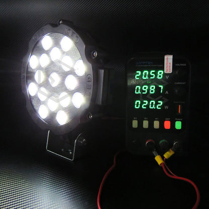 Faro Cree Redondo Universal 21 Led Blanco/ambar Fijo 7'' 24v