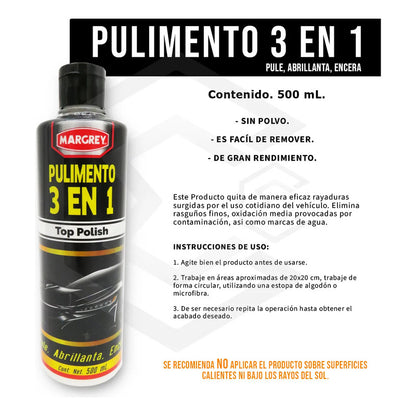 Kit Silicrem Pulimento Quita Gotas Pum Shampoo Cera Margrey