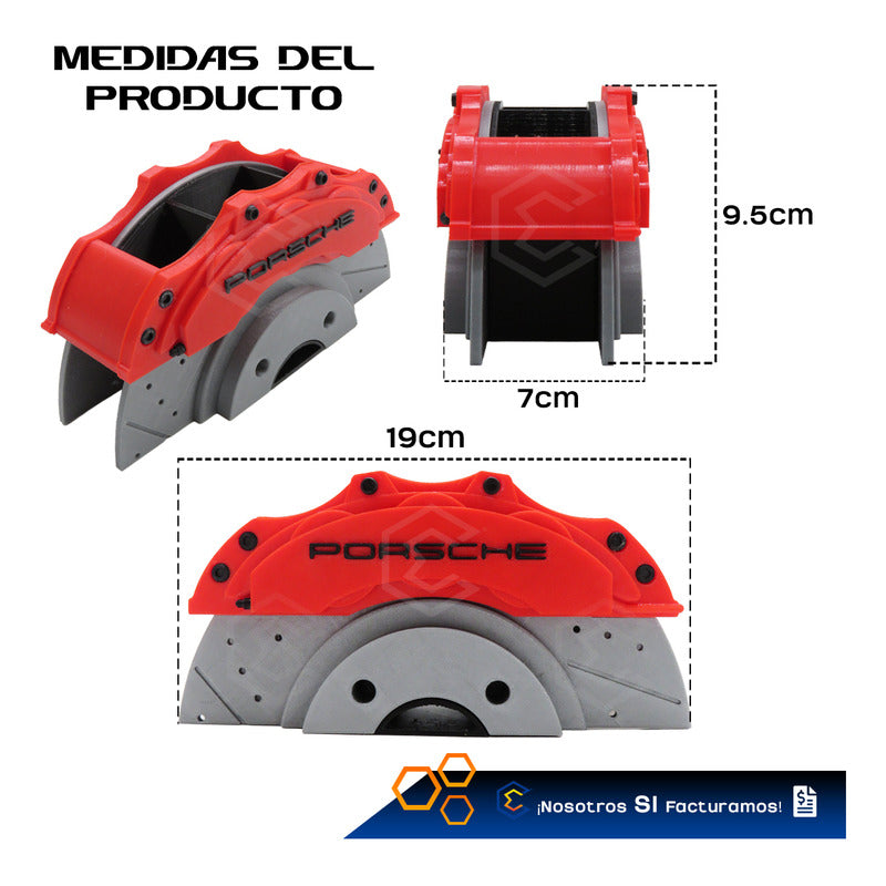 Porta Lápices Organizador Escritorio Porsche Caliper 3d Petg