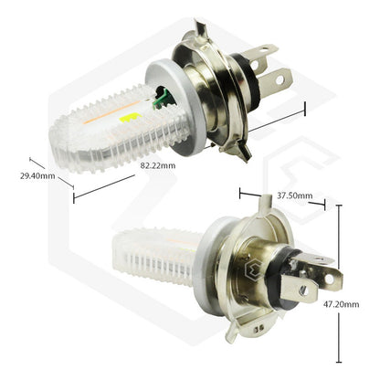 Foco Moto H4 108 Leds Cob Ba20d 6 Funciones 2 Caras Rgb H4