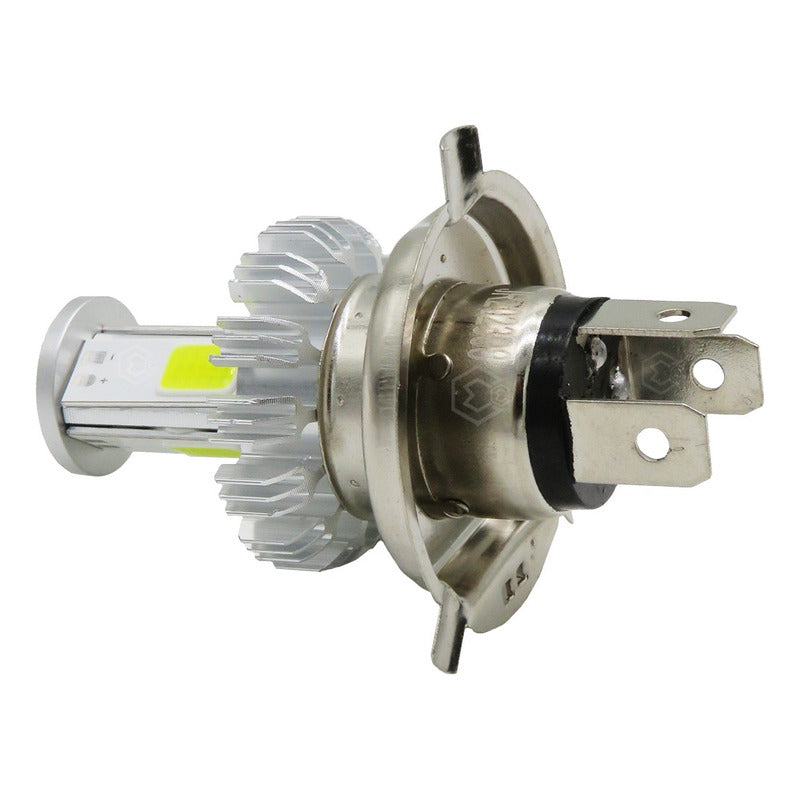 Foco De Carro/moto H4 2 Polos Ba20d Con Luz Led 4 Caras 15w
