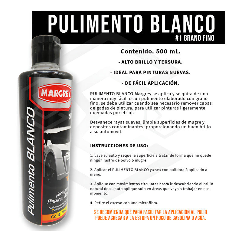 Kit Autobrillo S Aerosol Pulimento Azul Rosa Blanco Margrey