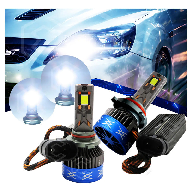 Kit 2 Focos 12 Leds Canbus Ventilador Alta Baja 36,000lm 87w 9006