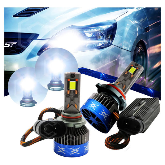 Kit 2 Focos 12 Leds Canbus Ventilador Alta Baja 36,000lm 87w 9006