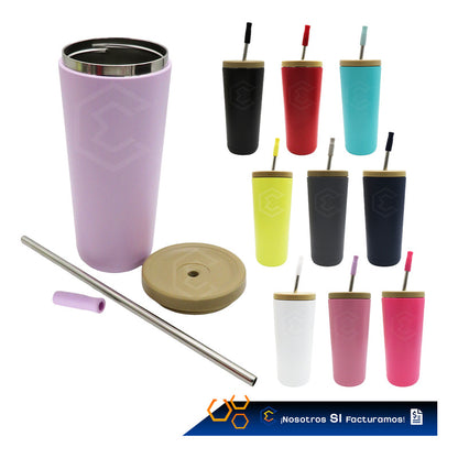 Termo Vaso Personalizado Nombre Logo Láser 750ml Acero Inox