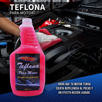 5 Teflona Para Motor Aumenta Brillo Y Protege Rayos Uv 1lt