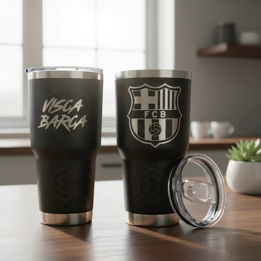 Vaso Termo Barcelona Fc Champion Láser Acero Inoxidable 30oz Negro Vaso Termo Barcelona Fc Champion Láser Acero Inoxidable 30oz
