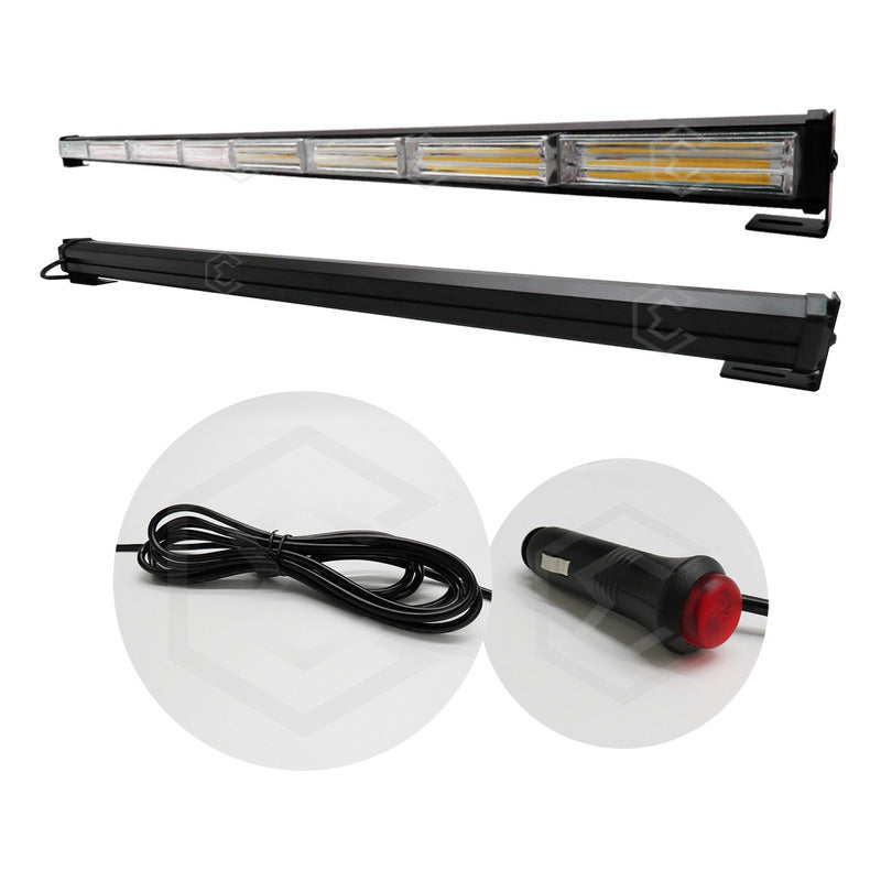 Barra Torreta Led Cob 8 Módulos Estrobo Código 16 Funciones