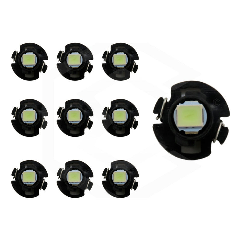 Kit 10 Focos Led T3 T4.2 T4.7 Clúster Para Tablero Fija 12v