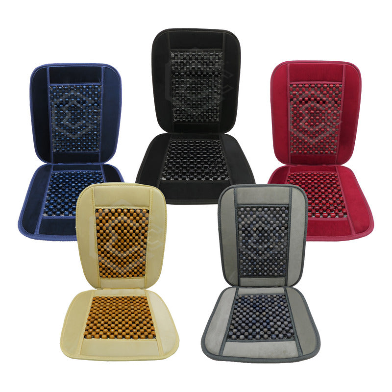 Respaldo Universal Asiento Bolitas De Madera Color A Elegir