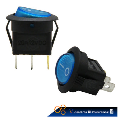 Switch Interruptor De Tecla Redondo 1 Paso Con Luz 10 Piezas