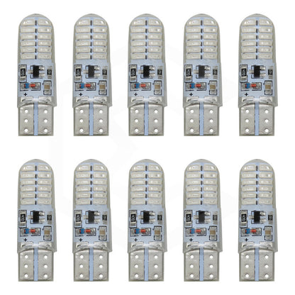 Kit De 10 Focos De Pellizco 24 Leds Canbus Fijo+estrobo 12v