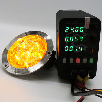 3 Plafón 6led Redondo Luz Trasera Camión Estrobo Stop 12-24v