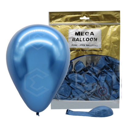 Bolsa 100 Globos Azul Cielo Metalizado #5 Fiesta Boda Latex Azul Cielo Metalizado