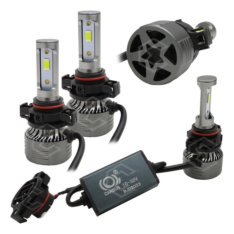 Kit Focos H16 12 Led Csp 9-30v 29.6w Real Alta Baja 8000lm H16