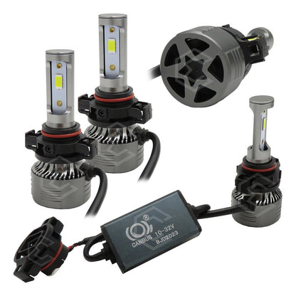 Kit Focos H16 12 Led Csp 9-30v 29.6w Real Alta Baja 8000lm H16