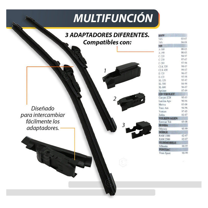 Pluma Limpiaparabrisa Tipo Banana Auto Camión Varias Medidas