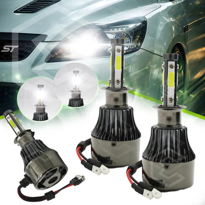 2 Focos Led H3 4 Cara Ventilador Alta Baja 16000lm 25w 9-32v H3