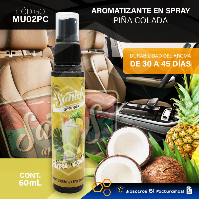 6 Aromatizante Botella Spray Liquido 60ml Auto Casa Ambiente