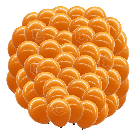 Bolsa 100 Globos Naranja Brillosos #10 Fiestas Y Bodas Latex Naranja