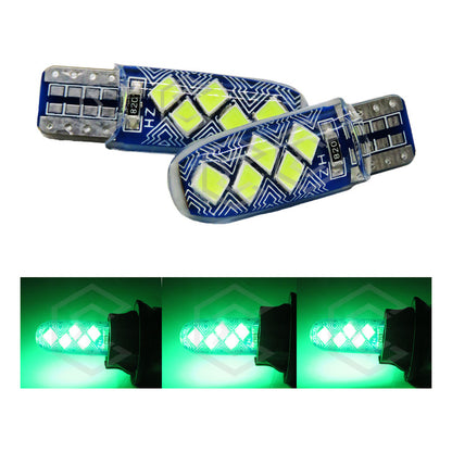 Par De Focos De Pellizco T10 10 Leds Smd Silicón Mosaico 12v