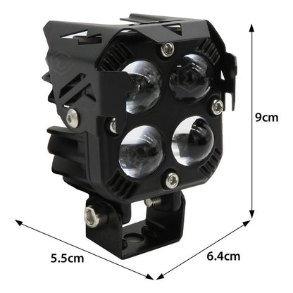 Faros Universal Cuadrado Blanco/ámbar Fijo 6 Led 26w 12-24v