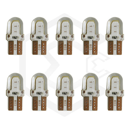 Kit 5 Pares  Focos Led Cob Pellizco T10 Silicon Auto Moto