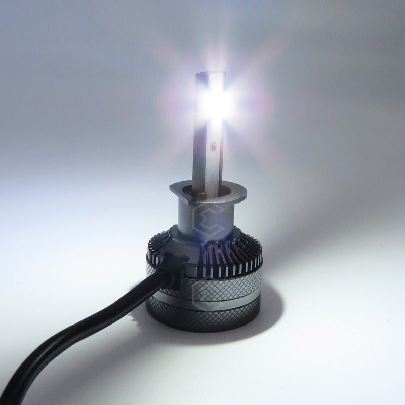 Kit Focos H1 12 Leds Csp 9-30v 43.1w Real Alta Baja 16000lm H1