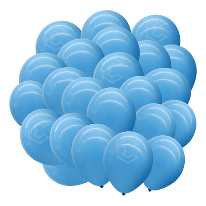 Bolsa 25 Globos Azul Claro Brillosos #18 Fiestas Bodas Latex Azul Claro Brilloso
