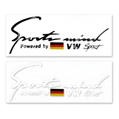 2 Calcomanía Sport Mind Vw Sticker Vinil Auto Moto 25cmx10cm