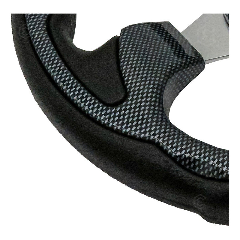 Volante Deportivo Universal De Metal Con Acabado Gloss 32cm