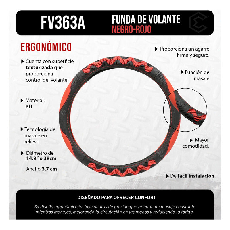 Funda Cubre Volante Con Textura Para Masaje Con Silicón 38cm