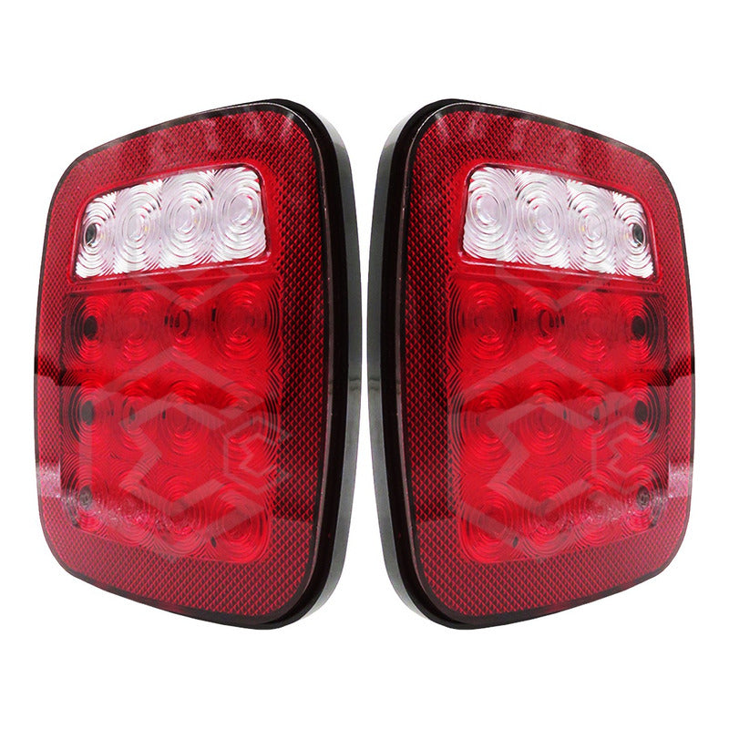 2 Plafón Calavera Tipo Jeep Slim 16 Led Multifunción 12-24v