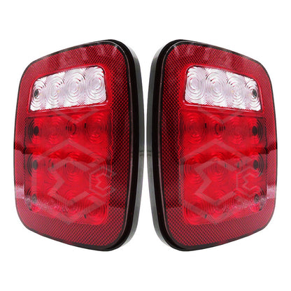 2 Plafón Calavera Tipo Jeep Slim 16 Led Multifunción 12-24v