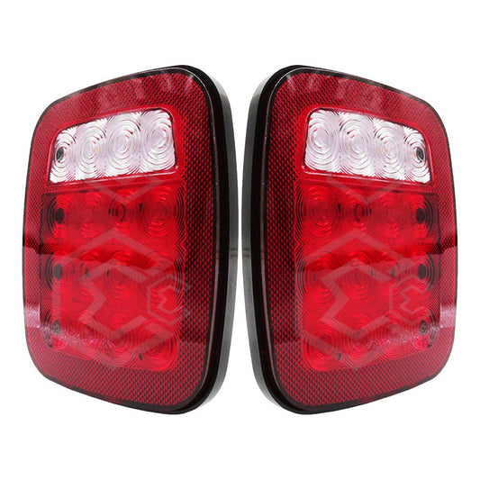2 Plafón Calavera Tipo Jeep Slim 16 Led Multifunción 12-24v