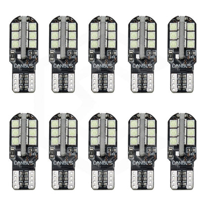 Kit 10 Focos Pellizco T10 24 Leds Canbus 3030 Alta Potencia