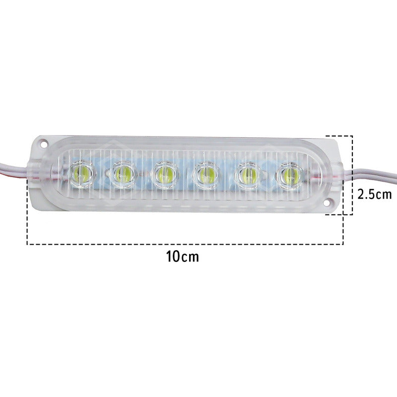 20 Módulos 6 Led Acrilico Alta Intensidad Color A Elegir 12v
