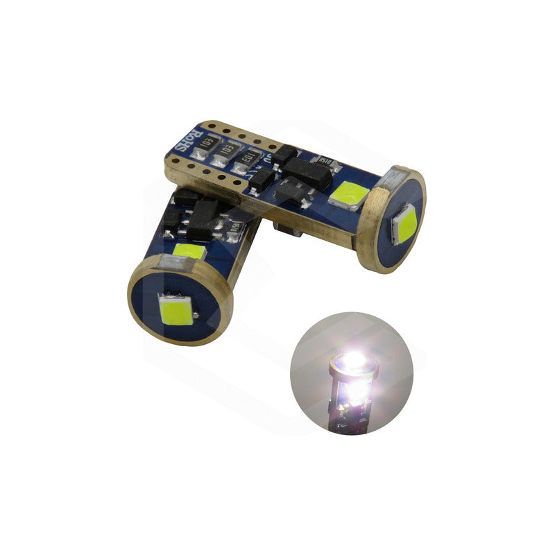 Par De Focos De Pellizco T10 Canbus 3 Leds Premium 12-24v