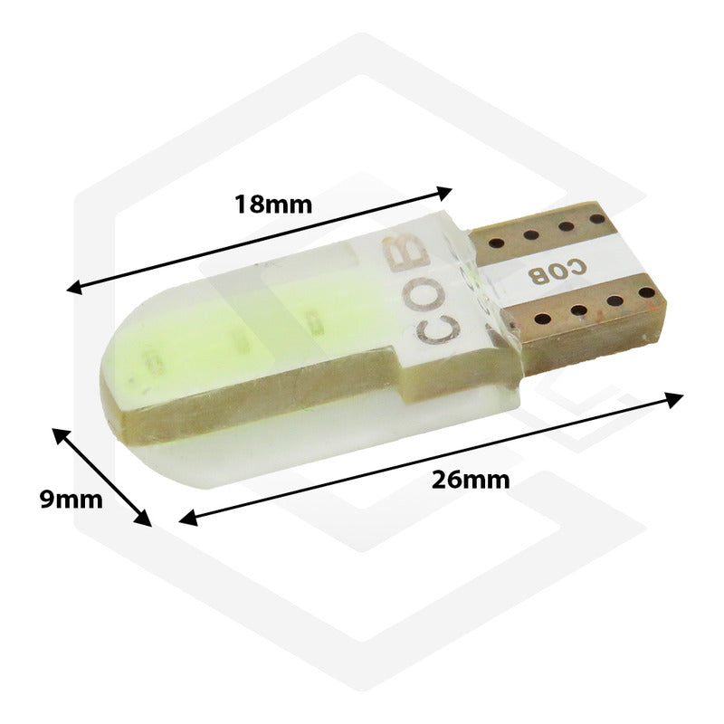 Kit 5 Pares Focos Led Cob Grande Pellizco T10 Silicon Auto