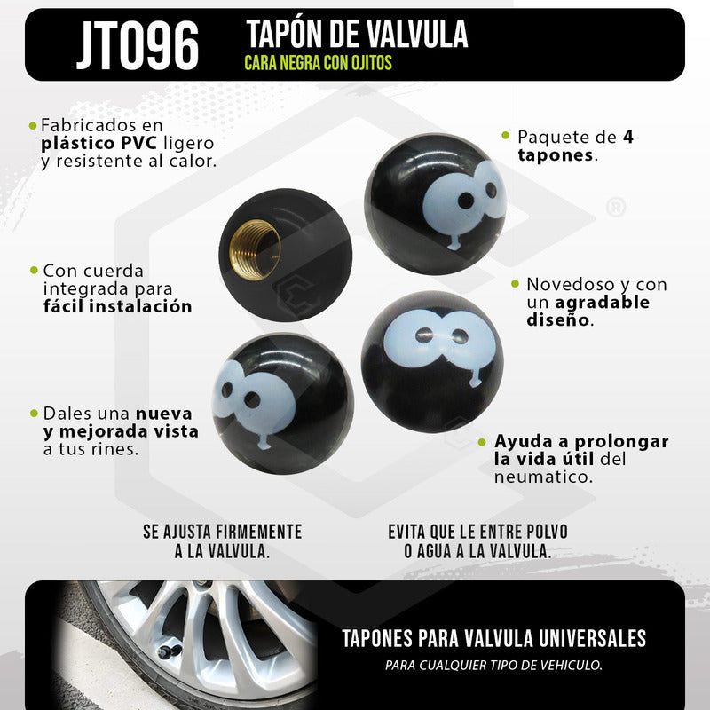 Kit 4 Tapones Cubre Pivote Válvula Emoji Caritas Auto Moto